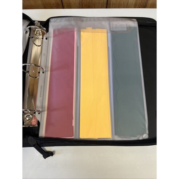 Creative Memories Black Binder Dividers Zipper Closure With 3 Pages Accessories - Picture 6 of 9